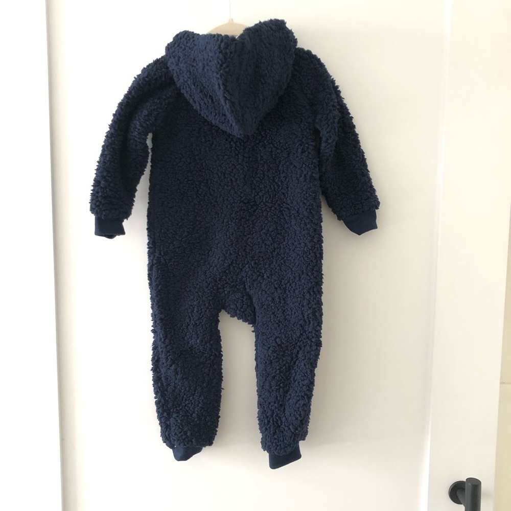 7 For All Mankind Blue Sherpa Baby Jumpsuit 24M - Picture 5 of 10